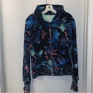 Lululemon Scuba Hoodie Black Pedal Pop Size 6
